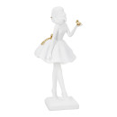 Φιγούρα Γυναίκα Πολύ Λευκό Χρυσό 11X11X24Cm 11X11X24Cm