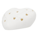 Διακοσμητικό Αντικείμενο (Led) Καρδιά Πορσελάνη Λευκό 10X9X5Cm 10X9X5Cm
