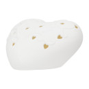 Διακοσμητικό Αντικείμενο (Led) Καρδιά Πορσελάνη Λευκό 16X14X8Cm 16X14X8Cm