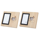 Κορνίζα (Led) Ορθογώνια Καρδιά Μοτίφ Mdf Καφέ 2 Ποικιλία 25X3X22Cm 25X3X22Cm