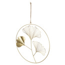 Κρεμάστρα Στρογγυλό Ginkgo Motif Μεταλλικό Χρυσό Χρώμα 34X0X49Cm 34X0X49Cm