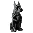 Figure Dog Synthetic Resin Black 13X15X29Cm 13X15X29Cm