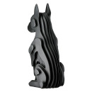Figure Dog Synthetic Resin Black 13X15X29Cm 13X15X29Cm