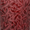 Φανάρι κυλινδρικό μοτίβο καρδιάς γυάλινα σκεύη κόκκινο D10X13Cm D10X13Cm