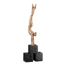 Γλυπτική Γυναικεία Συνθετική Ρητίνη Χάλκινο Χρώμα 9X4X29Cm 9X4X29Cm