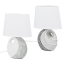 Επιτραπέζιο φωτιστικό Στρογγυλό Κεραμικό Γκρι Λευκό 2 Ποικιλία 20X12X29Cm 20X12X29Cm