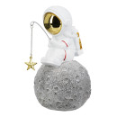 Figure Astronaut Synthetic Resin Grey White 2 Assorted 10X14X18Cm 10X14X18Cm