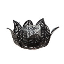 Κηροπήγιο ρεσώ Φύλλο Μοτίφ Μεταλλικό Μαύρο 18X18X9Cm 18X18X9Cm