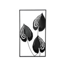 Ανάγλυφο τοίχου μοτίβο φύλλου μεταλλικό μαύρο 2 Ποικιλία 30X2X55Cm 30X2X55Cm