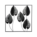 Ανάγλυφο τοίχου Μοτίβο φύλλου μεταλλικό μαύρο 55X2X55Cm 55X2X55Cm