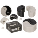 Σετ Δοχεία Αλατοπίπερο Ying Yang Λευκό/Μαύρο Κεραμικό 6x6x7cm 2Τμχ