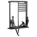 Ανάγλυφο τοίχου Ορθογώνιο Μεταλλικό Σκούρο Καφέ 17X9X25Cm 17X9X25Cm