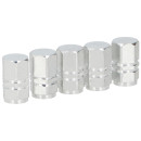 Καπάκια Βαλβίδων Ασημί Αλουμίνιο DUNLOP 5Τμχ