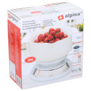 Ζυγαριά Κουζίνας 5kg Λευκή ALPINA