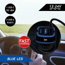 Φορτιστής Αυτοκινήτου 2xUSB A + USB C DUNLOP