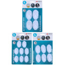 Αυτοκόλλητοι Γάντζοι Τοίχου 4/6/8Τμχ Λευκοί