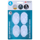 Αυτοκόλλητοι Γάντζοι Τοίχου 4/6/8Τμχ Λευκοί