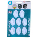 Αυτοκόλλητοι Γάντζοι Τοίχου 4/6/8Τμχ Λευκοί