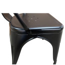 Καρέκλα ArteLibre Βιομηχανικού Τύπου Vintage TOLIKO Μαύρο Ματ Μέταλλο 44x49x84cm