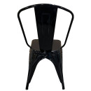 Καρέκλα ArteLibre Βιομηχανικού Τύπου Vintage TOLIKO Μαύρο Μέταλλο 44x49x84cm