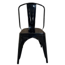 Καρέκλα ArteLibre Βιομηχανικού Τύπου Vintage TOLIKO Μαύρο Μέταλλο 44x49x84cm