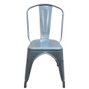 Καρέκλα ArteLibre Βιομηχανικού Τύπου Vintage TOLIKO Γκρι Μέταλλο 44x49x84cm