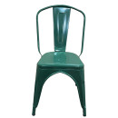 Καρέκλα ArteLibre Βιομηχανικού Τύπου Vintage TOLIKO Πράσινο Μέταλλο 44x49x84cm