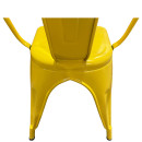Καρέκλα ArteLibre Βιομηχανικού Τύπου Vintage TOLIKO Κίτρινο Μέταλλο 44x49x84cm
