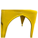 Καρέκλα ArteLibre Βιομηχανικού Τύπου Vintage TOLIKO Κίτρινο Μέταλλο 44x49x84cm