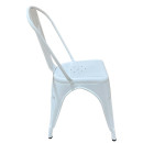 Καρέκλα ArteLibre Βιομηχανικού Τύπου Vintage TOLIKO Λευκό Μέταλλο 44x49x84cm