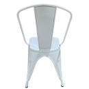 Καρέκλα ArteLibre Βιομηχανικού Τύπου Vintage TOLIKO Λευκό Μέταλλο 44x49x84cm