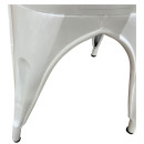 Καρέκλα ArteLibre Βιομηχανικού Τύπου Vintage TOLIKO Λευκό Μέταλλο 44x49x84cm