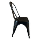 Καρέκλα ArteLibre Βιομηχανικού Τύπου Vintage TOLIKO Μαύρο Αντικέ Μέταλλο 44x49x84cm