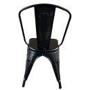 Καρέκλα ArteLibre Βιομηχανικού Τύπου Vintage TOLIKO Μαύρο Αντικέ Μέταλλο 44x49x84cm