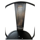 Καρέκλα ArteLibre Βιομηχανικού Τύπου Vintage TOLIKO Μαύρο Αντικέ Μέταλλο 44x49x84cm