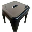 Σκαμπό ArteLibre Βιομηχανικού Τύπου Vintage VELINO Μαύρο Μέταλλο 38x38x45cm