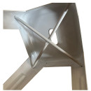 Σκαμπό ArteLibre Βιομηχανικού Τύπου Vintage VELINO Λευκό Μέταλλο 38x38x45cm