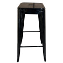 Σκαμπό Bar ArteLibre Βιομηχανικού Τύπου Vintage SILANO Μαύρο Μέταλλο 42x42x76cm