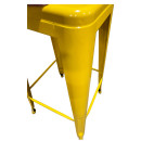 Σκαμπό Bar ArteLibre Βιομηχανικού Τύπου Vintage SILANO Κίτρινο Μέταλλο 42x42x76cm