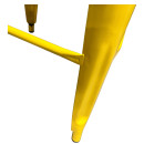 Σκαμπό Bar ArteLibre Βιομηχανικού Τύπου Vintage SILANO Κίτρινο Μέταλλο 42x42x76cm