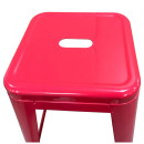 Σκαμπό Bar ArteLibre Βιομηχανικού Τύπου Vintage SILANO Κόκκινο Μέταλλο 42x42x76cm