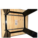 Τραπέζι Bar ArteLibre Βιομηχανικού Τύπου Vintage ARTEKTO Μαύρο/Καφέ Μέταλλο/Ξύλο 60x60x103cm