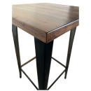 Τραπέζι Bar ArteLibre Βιομηχανικού Τύπου Vintage ARTEKTO Μαύρο/Καφέ Μέταλλο/Ξύλο 60x60x103cm