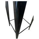 Τραπέζι Bar ArteLibre Βιομηχανικού Τύπου Vintage ARTEKTO Μαύρο/Καφέ Μέταλλο/Ξύλο 60x60x103cm