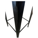 Τραπέζι Bar ArteLibre Βιομηχανικού Τύπου Vintage ARTEKTO Μαύρο Μέταλλο/Ξύλο 60x60x103cm