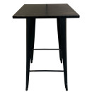 Τραπέζι Bar ArteLibre Βιομηχανικού Τύπου Vintage ARTEKTO Μαύρο Αντικέ Μέταλλο/Ξύλο 60x60x103cm
