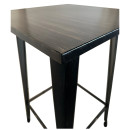 Τραπέζι Bar ArteLibre Βιομηχανικού Τύπου Vintage ARTEKTO Μαύρο Αντικέ Μέταλλο/Ξύλο 60x60x103cm