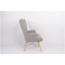 Πολυθρόνα ArteLibre MARION Γκρι Ύφασμα Μπουκλέ/Ξύλο 73x69x96cm