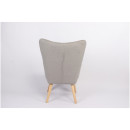 Πολυθρόνα ArteLibre MARION Γκρι Ύφασμα Μπουκλέ/Ξύλο 73x69x96cm