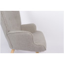 Πολυθρόνα ArteLibre MARION Γκρι Ύφασμα Μπουκλέ/Ξύλο 73x69x96cm